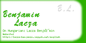 benjamin lacza business card